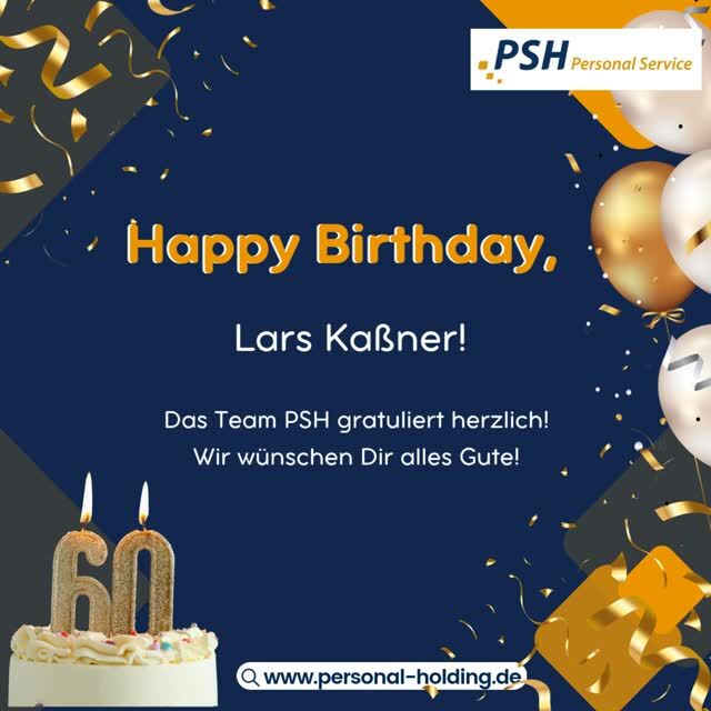 🎂 Ein besonderer Tag!⁠
⁠
Unser Geschäftsführer Lars Kaßner feiert seinen 60. Geburtstag! 🎉⁠
⁠
Das gesamte Team PSH gratuliert herzlich und wünscht Dir Gesundheit, Glück und noch viele erfolgreiche Jahre! 💛🥂⁠
⁠
Auf die nächsten 60, Lars! 🎈⁠
⁠
#HappyBirthday #Geburtstag #60Geburtstag #LarsKaßner #TeamPSH #PSHPersonal #Personalservice #Vechta #Glückwunsch #Jubiläum #Geburtstagskind