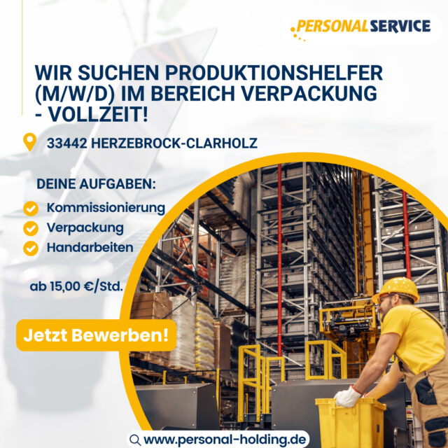 ✨ Dein Job. Deine Chance. Deine Zukunft. ✨
Du suchst eine Arbeit, bei der du direkt starten kannst?
Dann komm zu uns nach 33442 Herzebrock-Clarholz!
👷♀️ Wir suchen Produktionshelfer (m/w/d) in Vollzeit.
Warum du dabei sein solltest:
💶 ab 15 €/Std. + Schichtzuschläge
🕐 Arbeitszeiten: 6:00 - 14:00 (Frühschicht)
Spät- und Nachtschicht mit Zuschuss
🚗 Kostenlose Parkplätze & gute Erreichbarkeit
🎉 Events, Rabatte & ein starkes Team
👉 Keine Deutschkenntnisse erforderlich!
👉 Bewirb dich jetzt und starte mit uns in eine sichere Zukunft:
➡️ www.personal-holding.de
#PSHJobs#JobsDiePassen#Personalservice#ZukunftGestalten#JetztBewerben#HerzebrockClarholz#KarriereStart#TeamPSH#WirSuchenDich#Job#Produktion#Produktionshelfer#Vollzeit#Karriere